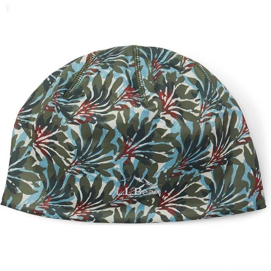 L.L.Bean Performance Beanie Dusty Olive Floral ID-2yylch57
