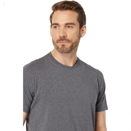L.L.Bean Comfort Stretch Pima Short Sleeve Tee Shirt Gray Heather ID-Ni42ZgIx