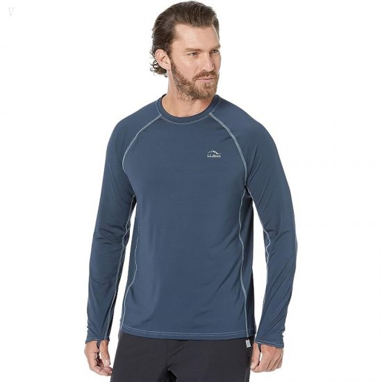 L.L.Bean Swift River Cooling Rashguard Regular Carbon Navy ID-bZ6gRjlL