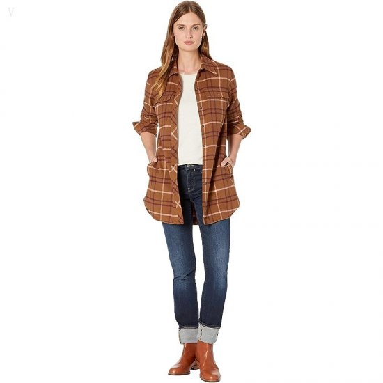 L.L.Bean Signature Chamois Tunic Pattern Light Saddle ID-daBe9HZH