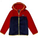 L.L.Bean Hi-Pile Fleece Color-Block (Big Kids) Dark Red/Bright Navy ID-MEkW63y0
