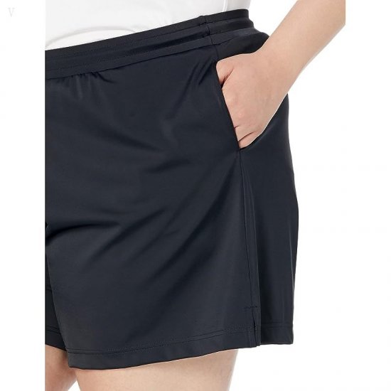 L.L.Bean Plus Size BeanSport Pull-On Shorts Black ID-reK8j71z