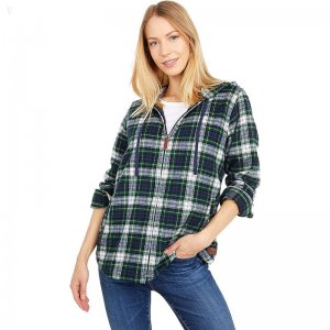 L.L.Bean Scotch Plaid Flannel Relaxed Fit Hoodie Dress Gordon ID-zsjv6s9g