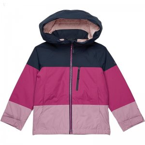 L.L.Bean Wildcat Water Resistant Ski Jacket (Big Kids) Carbon Navy/Magenta Haze ID-aHK0vv6H