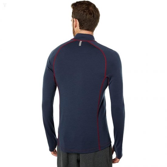 L.L.Bean Cresta Midweight 250 1/4 Zip Top Carbon Navy ID-8T9TaTcd