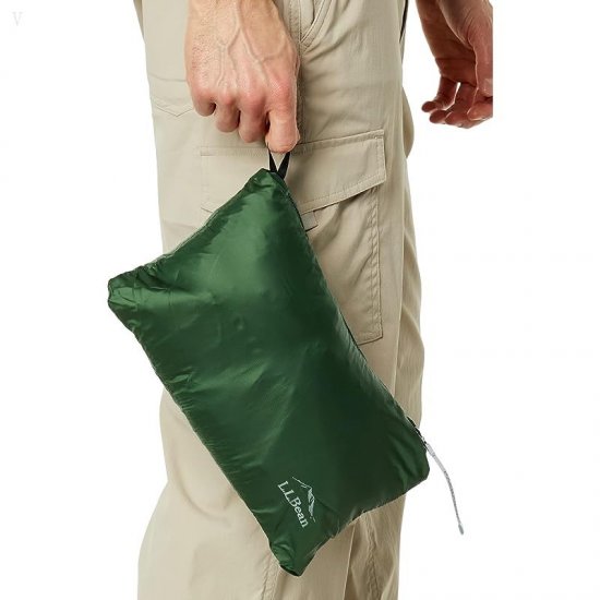 L.L.Bean Primaloft Packaway Hooded Jacket Regular Rain Forest/Deep Balsam ID-Ti2sc8RZ