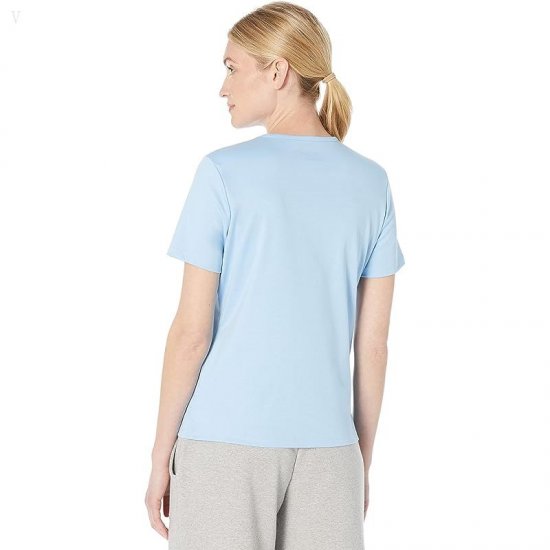 L.L.Bean Pima Crew Neck Short Sleeve Lake ID-XdmS32AA
