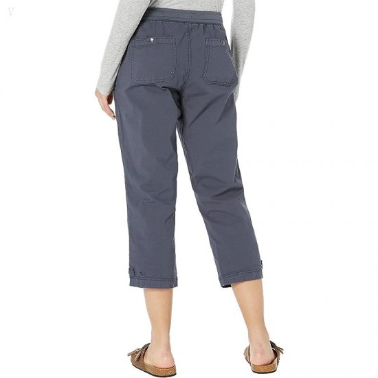 L.L.Bean Ripstop Pull-On Capri Pants Carbon Navy ID-bWrkGila