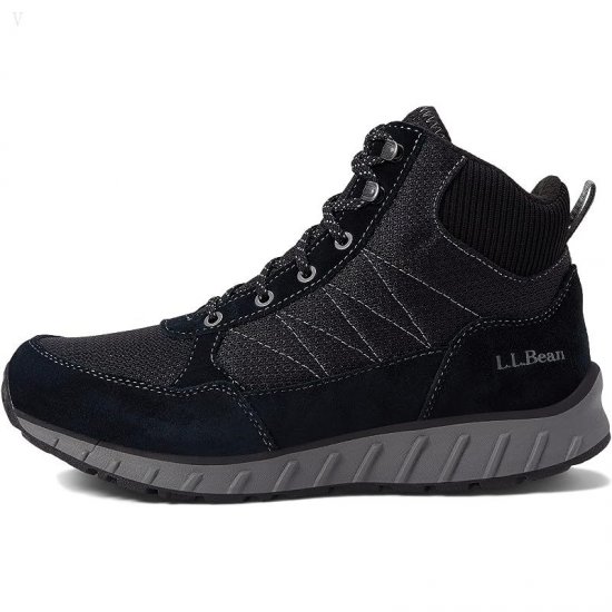 L.L.Bean Snow Sneaker 5 Boot Mid Water Resistant Insulated Lace-Up Black/Black ID-A6frHqRZ