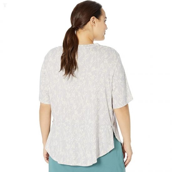 L.L.Bean Plus Size Restore Sleep Top Print Lilac Mist Print ID-tDEwVRQl