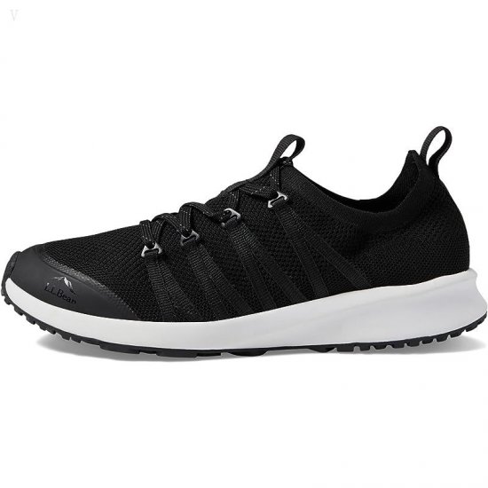 L.L.Bean Active Sport Shoe Knit Lace-Up Black ID-h95zxg39