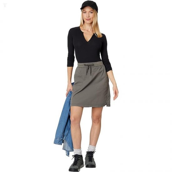 L.L.Bean Ripstop Skirt Dark Taupe ID-nVd8WWlQ