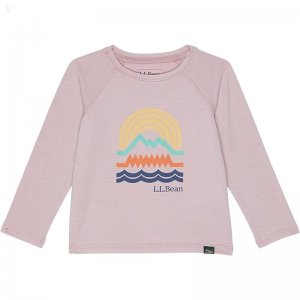 L.L.Bean Everyday Sun Smart Long Sleeve Tee (Big Kids) Light Mauve Geo ID-KPgtKh9s