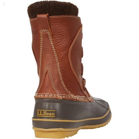 L.L.Bean Snow Boot Tumbled Leather Lace-Up Maple ID-kKLBbtvs