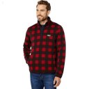 L.L.Bean Sweater Fleece Pullover Printed Buffalo Plaid Garnet ID-n2Wlr1zf