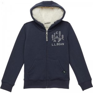 L.L.Bean Sherpa-Lined Hoodie (Little Kids) Carbon Navy ID-5vRnlGBj