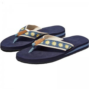 L.L.Bean Classic Maine Isle Flip-Flop 3 Motif Sun/Slate ID-x6ni4FVy