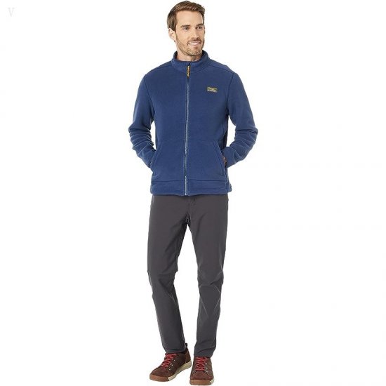 L.L.Bean Mountain Classic Fleece Jacket Nautical Navy ID-vElTWuek