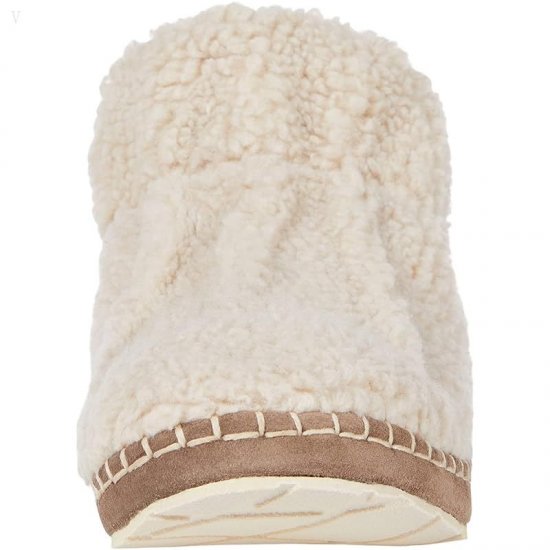 L.L.Bean Cozy Slipper Bootie Pile Fleece Natural ID-o2ONdTNf