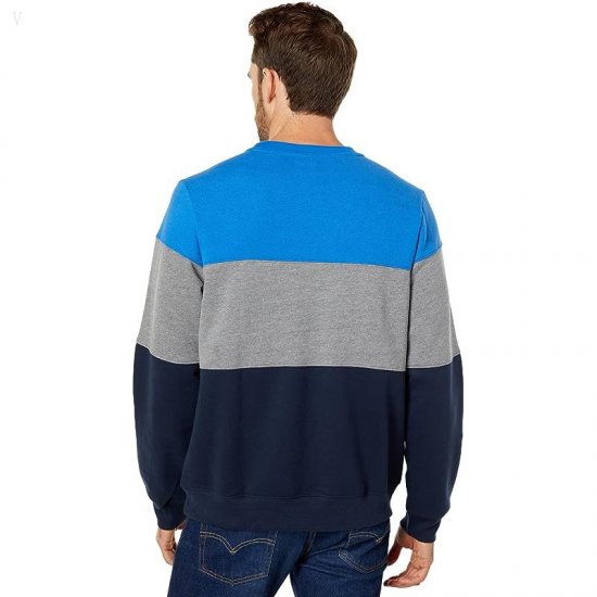 L.L.Bean 1912 Sweatshirt Crew Neck Color-Block Regular Classic Navy/Deep Sapphire ID-NoEoPxUE
