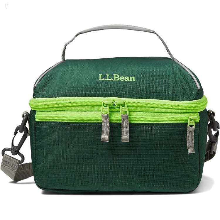 L.L.Bean Flip Top Lunch Box III Camp Green/Citron ID-fS21en2K - Click Image to Close