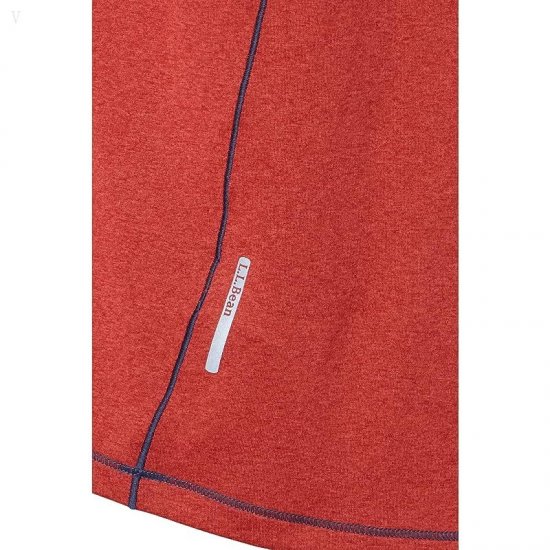 L.L.Bean Quick Dry Trail Tee Short Sleeve Red Ochre ID-48EpE024