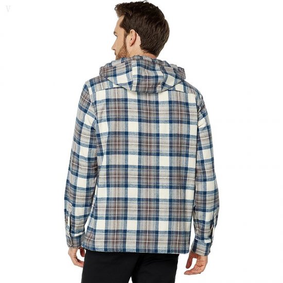 L.L.Bean Scotch Flannel Anorak Traditional Fit Indigo Tartan ID-a7x7QqM3