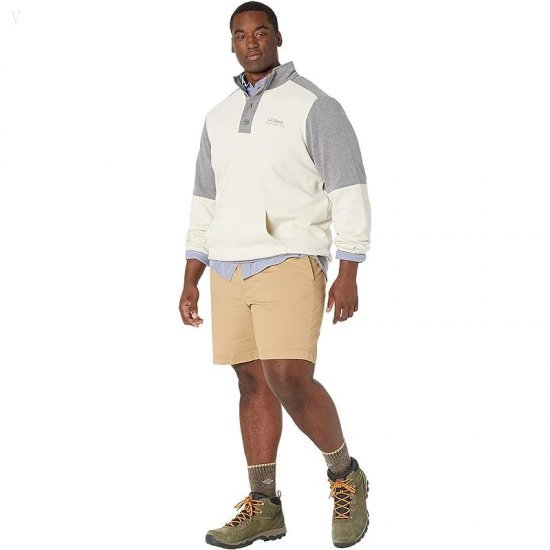 L.L.Bean Lakewashed Stretch Pull-On Khaki Shorts Heritage Khaki ID-n6rxStt7