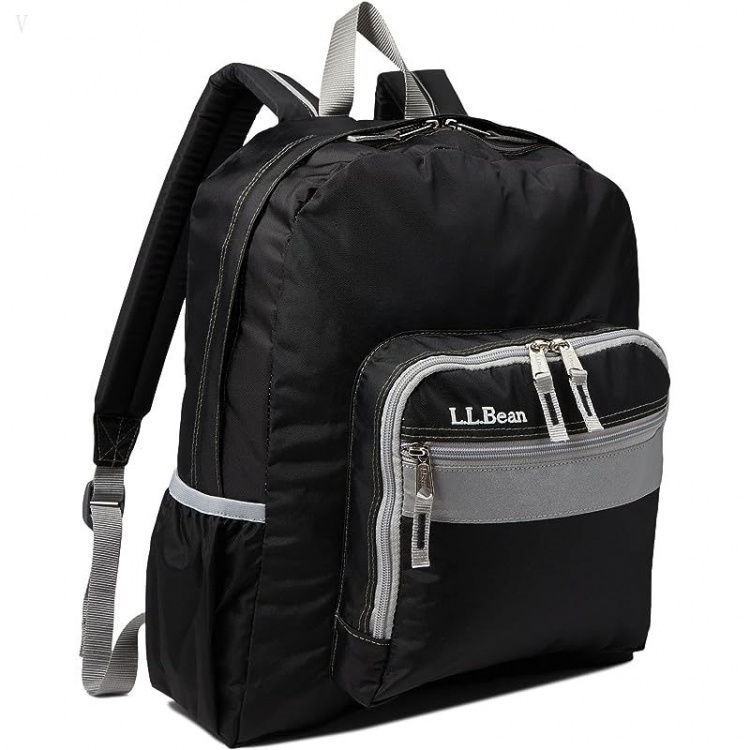 L.L.Bean Kids Original Backpack Black/Lilac ID-7UWhW1cr - Click Image to Close