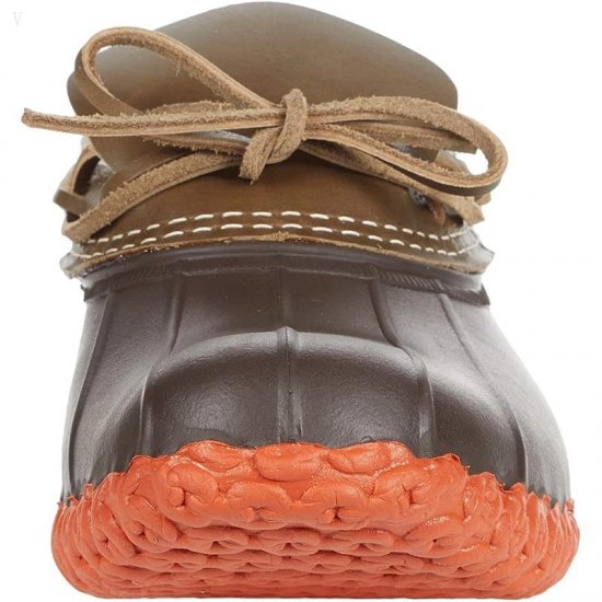 L.L.Bean Bean Boots Rubber Moc Field Olive/Bean Boot Brown/Sail Orange ID-DSDX0eFx