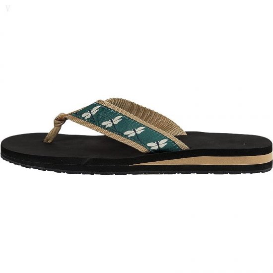 L.L.Bean Classic Maine Isle Flip-Flop 3 Motif Dragonfly/Pine ID-ZuN55XeT