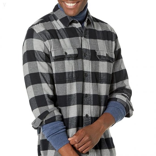 L.L.Bean Organic Flannel Shirt Slightly Fitted Regular Gray Heather ID-dhVSUg5g