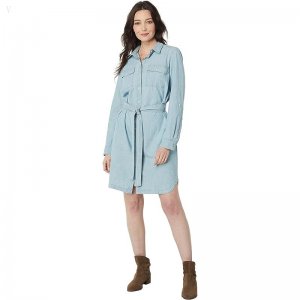 L.L.Bean Signature Camp Shirtdress Button Front Chambray ID-zvMMvtTZ