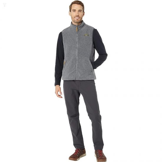 L.L.Bean Mountain Classic Fleece Vest Charcoal Heather ID-rZpLza04