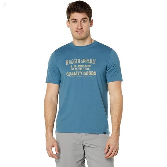 L.L.Bean Hunter's Graphic Tee Regular Iron Blue ID-AIR4mros