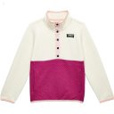 L.L.Bean Quilted Snap 1/4 Pullover (Little Kids) Cream/Sugarplum ID-aET9GYhq