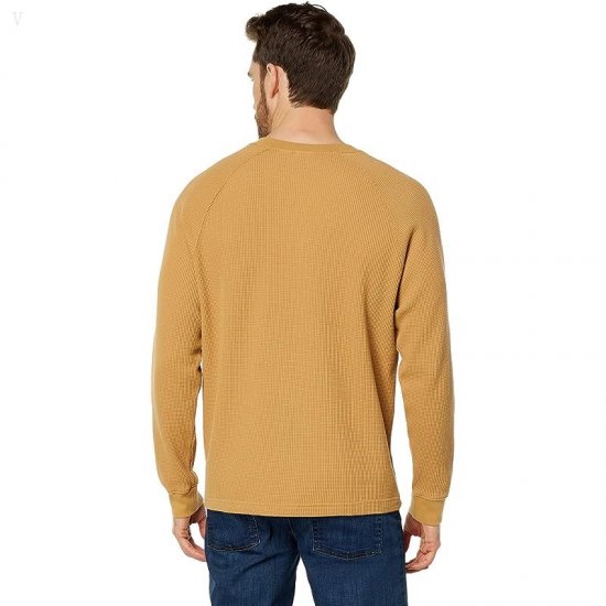 L.L.Bean BeanBuilt Waffle Henley Barley ID-boKPH4Ti