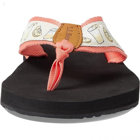 L.L.Bean Classic Maine Isle Flip-Flop 3 Motif Ember/Lemonade ID-mfCOWBTh