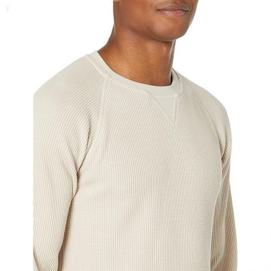 L.L.Bean Signature Waffle Crew Regular Oyster Shell ID-4OjPkk5J