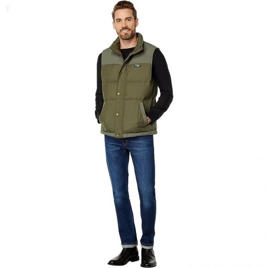 L.L.Bean Mountain Classic Down Vest Color-Block Kelp Green/Dusty Olive ID-a1yVnOGZ