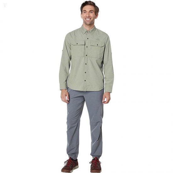 L.L.Bean No Fly Zone Shirt Long Sleeve Deep Olive ID-BYovWKbb