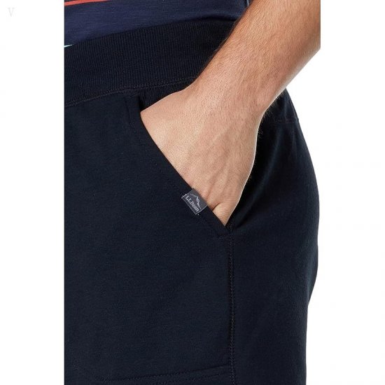 L.L.Bean Comfort Camp Knit Shorts Midnight Black ID-jtIIIH1X