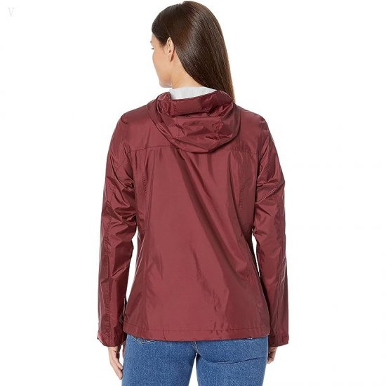 L.L.Bean Petite Trail Model Rain Jacket Burgundy ID-35lnsyqb
