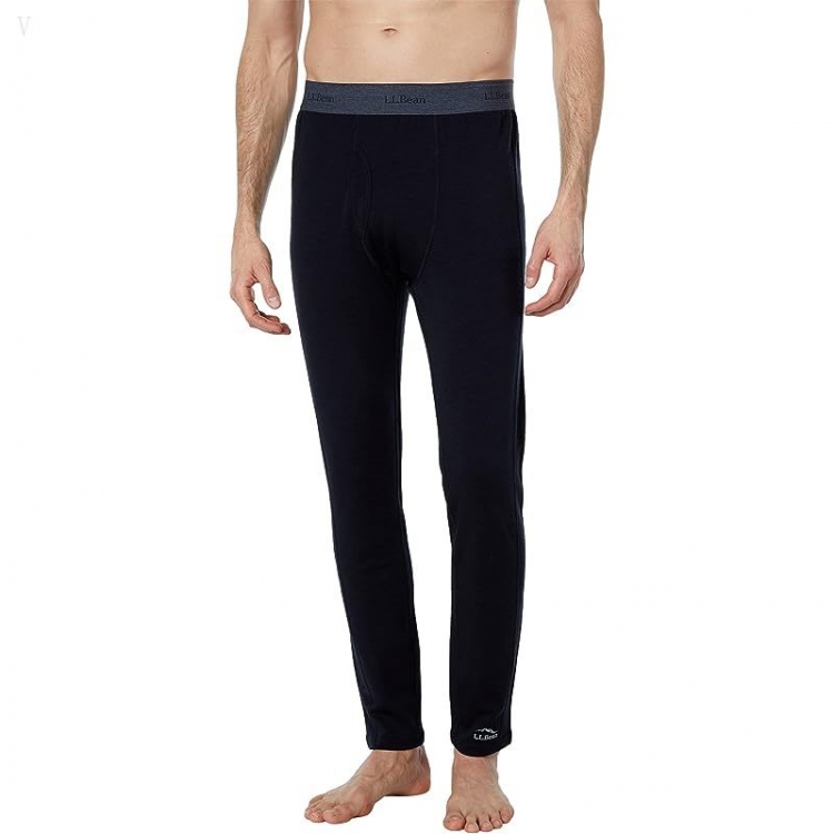 L.L.Bean Cresta Midweight 250 Pants Dark Black ID-V727NOb9 - Click Image to Close