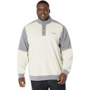 L.L.Bean 1912 Sweatshirt Button Mock Color-Block - Tall Silver Birch/Gray Heather ID-rAk0NASs