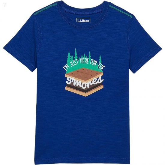 L.L.Bean Graphic Tee Glow in the Dark (Little Kids) Indigo Ink S'Mores ID-ZZGmgczx