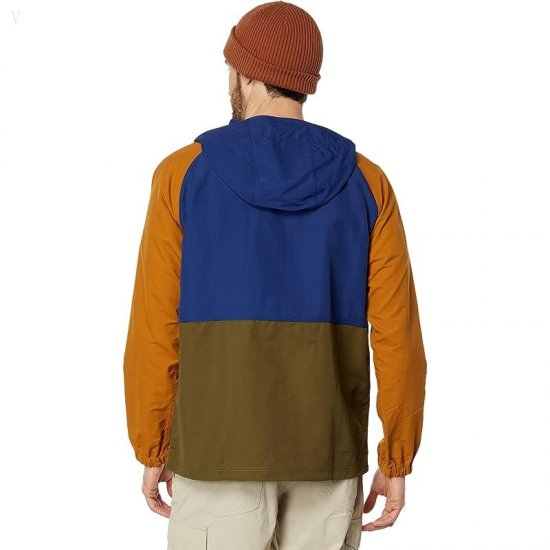 L.L.Bean Mountain Classic Anorak Multicolor Regular Collegiate Blue/Rustic Green ID-oDzivtm2