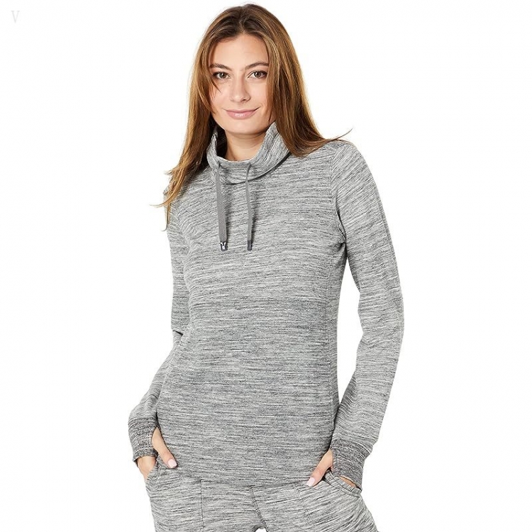 L.L.Bean Bean's Cozy Mixed Knits Pullover Marled Light Gray Marl ID-I4uNevNE - Click Image to Close