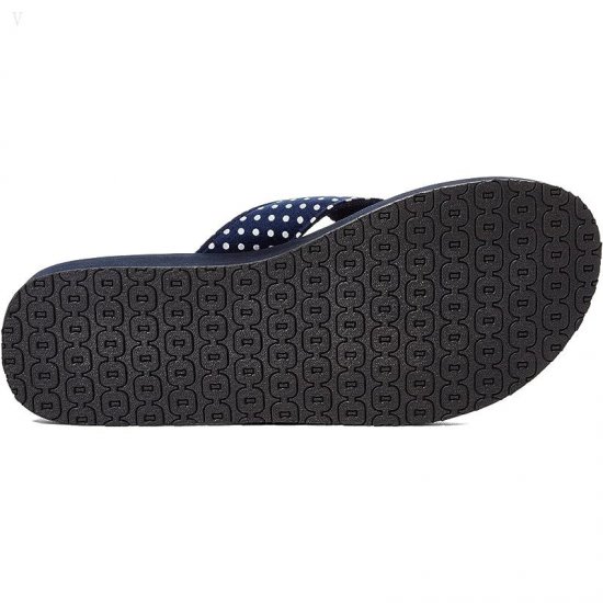 L.L.Bean Classic Maine Isle Flip-Flop 3 Woven Print Darkest Navy/White Dot ID-GQnVuUI6
