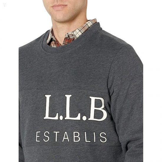 L.L.Bean 1912 Sweatshirt Crew Neck Graphic Regular Charcoal Heather ID-YPcB3dHx